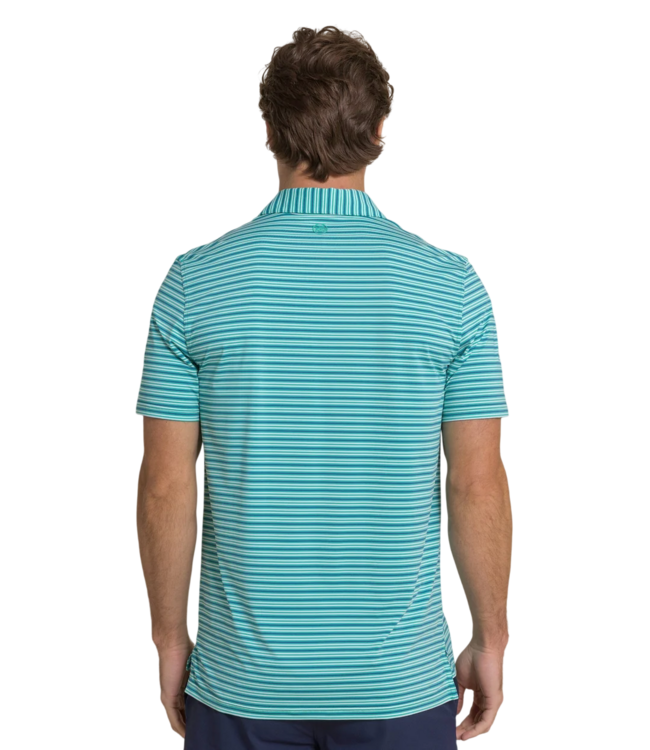 Southern Tide Southern Tide Shipwatch Stripe Coastal Breeze Polo - Persian Green