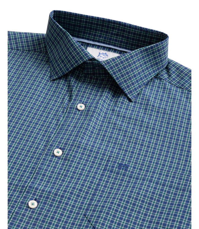 Southern Tide Southern Tide Lanier Charleston Plaid Sport Shirt - Nautical Blue