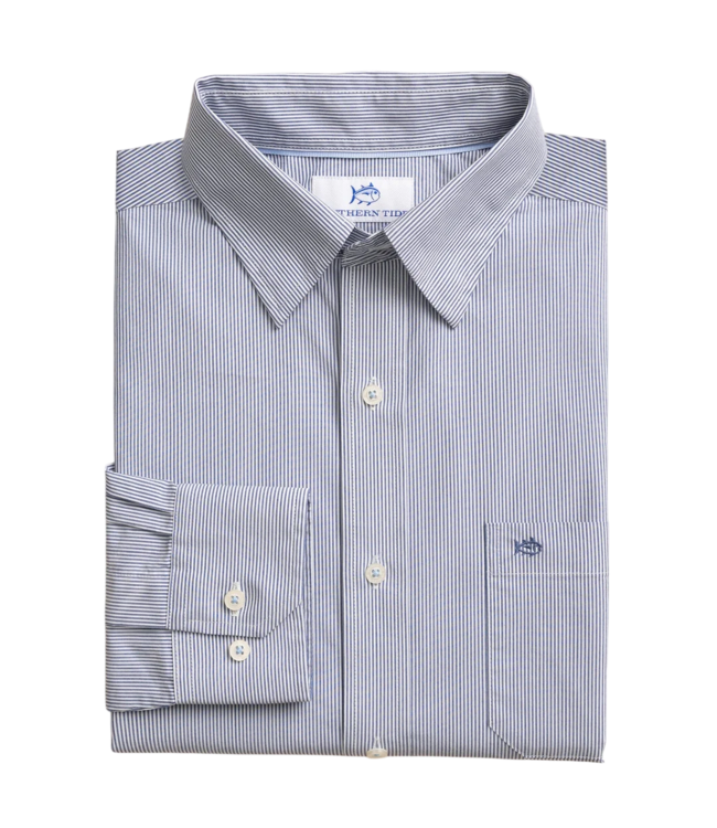 Southern Tide Southern Tide Sampson Stripe Charleston Sport Shirt - Nautical Blue