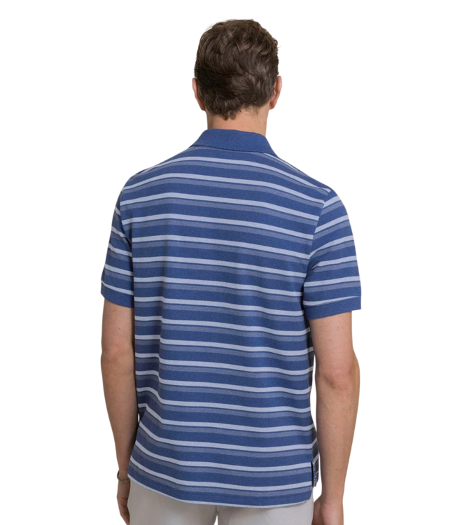 Southern Tide Southern Tide Heather Stripe Skipjack Polo Shirt - Nautical Blue
