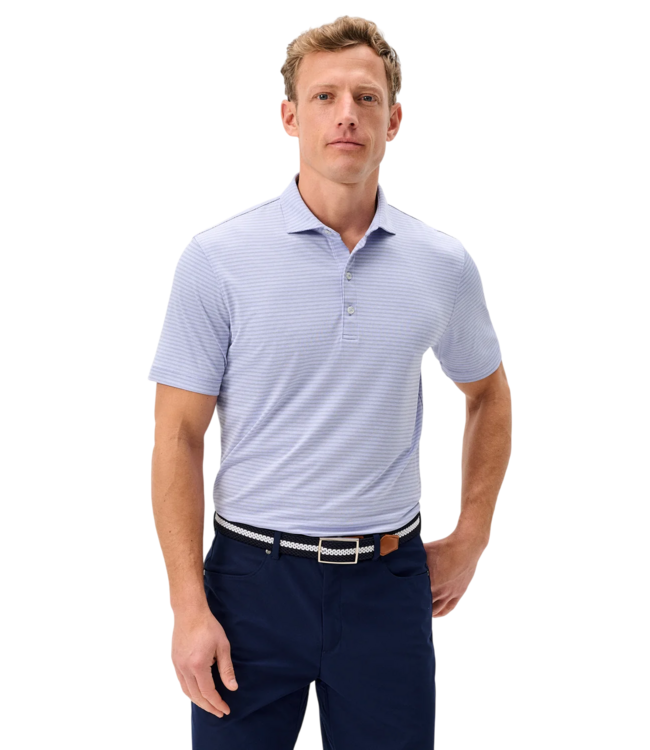Johnnie-O Johnnie-O Michael Stripe Performance Jersey Polo - Viola