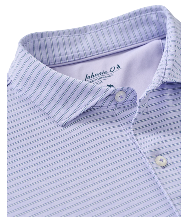 Johnnie-O Johnnie-O Michael Stripe Performance Jersey Polo - Viola