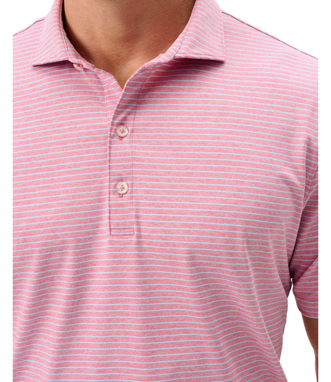 Johnnie-O Johnnie-O Michael Stripe Performance Jersey Polo - Palm Beach