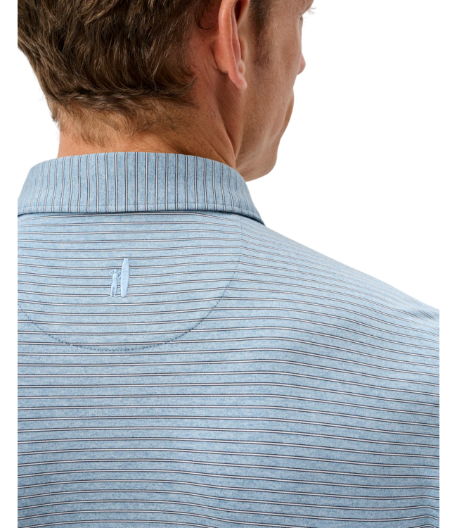 Johnnie-O Johnnie-O Michael Stripe Performance Jersey Polo - Carbon Fiber