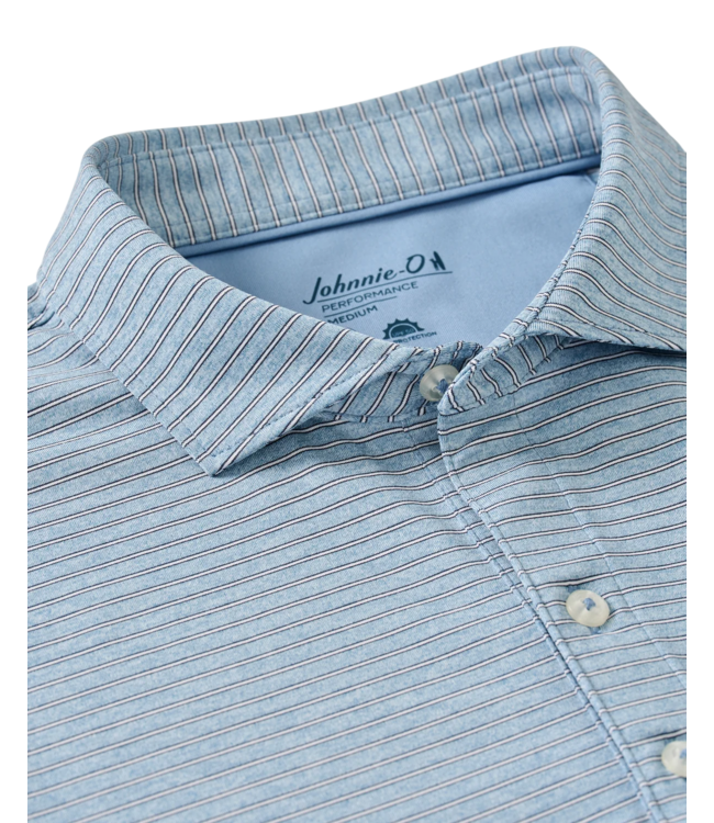 Johnnie-O Johnnie-O Michael Stripe Performance Jersey Polo - Carbon Fiber