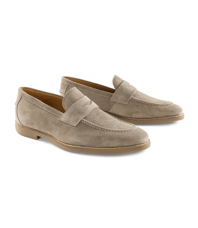 Johnnie-O Johnnie-O J-Flex Suede Penny Loafer - Stone
