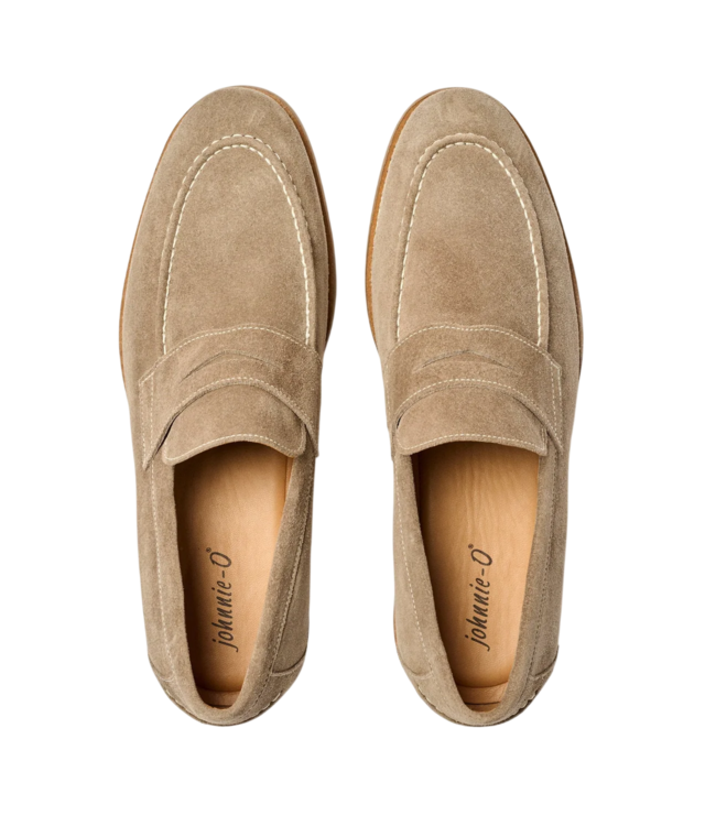 Johnnie-O Johnnie-O J-Flex Suede Penny Loafer - Stone
