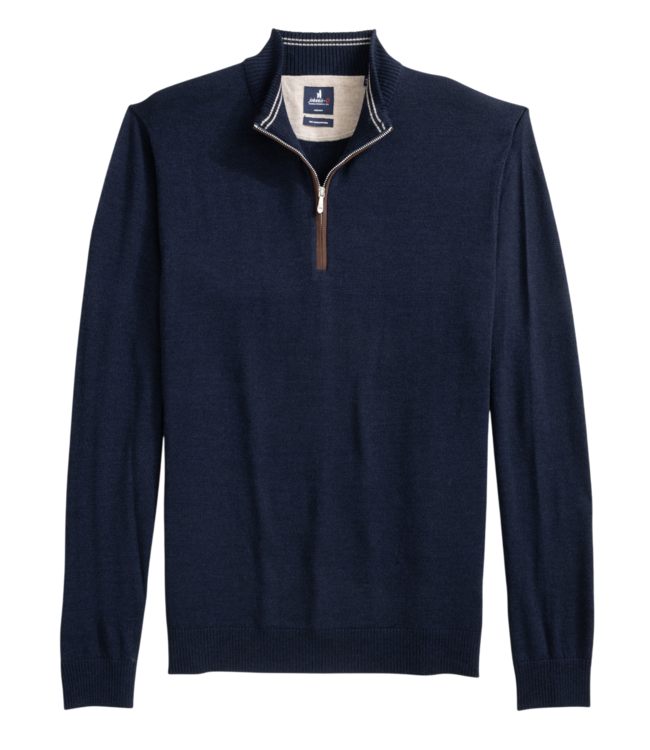 Johnnie-O Johnnie-O Raynor Merino Wool Quarter-Zip Sweater - Navy