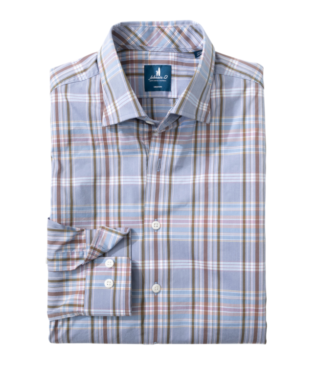 Johnnie-O Johnnie-O Men's Potomac Plaid Shirt - Bluestone