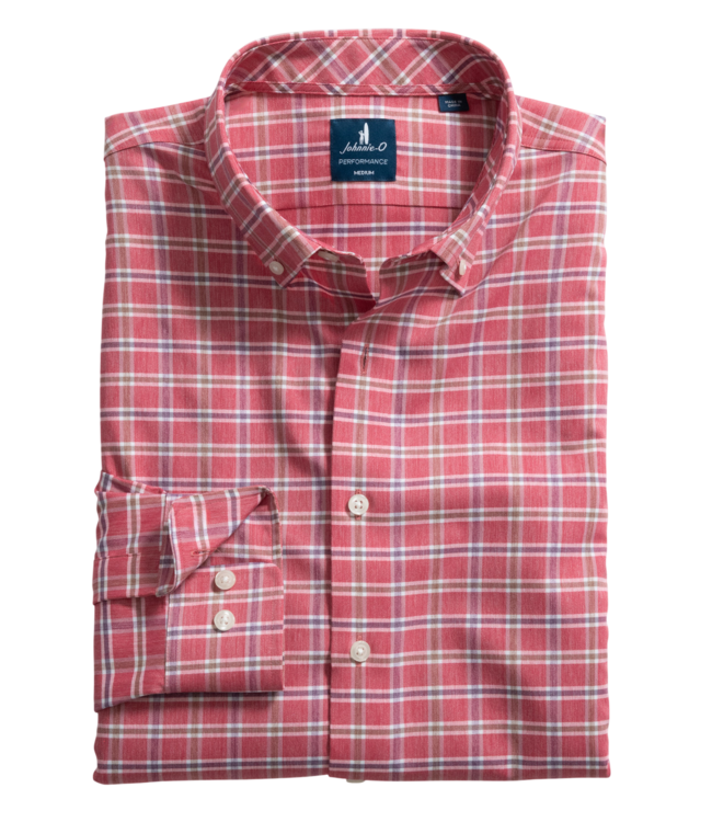 Johnnie-O Johnnie-O Basswood Plaid Shirt - Racing Red