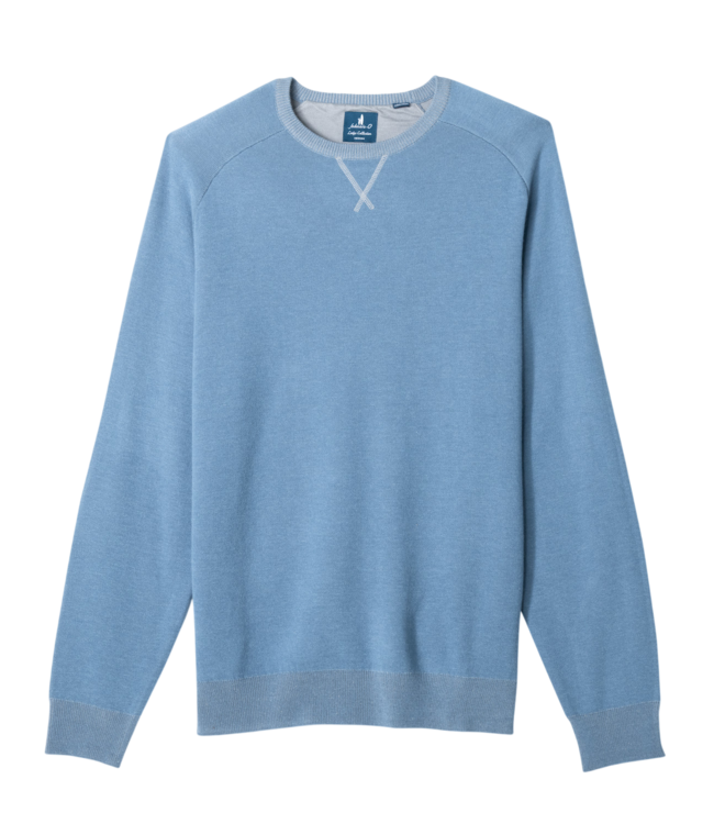 Johnnie-O Johnnie-O Plaited Crewneck Sweater - Club Blue
