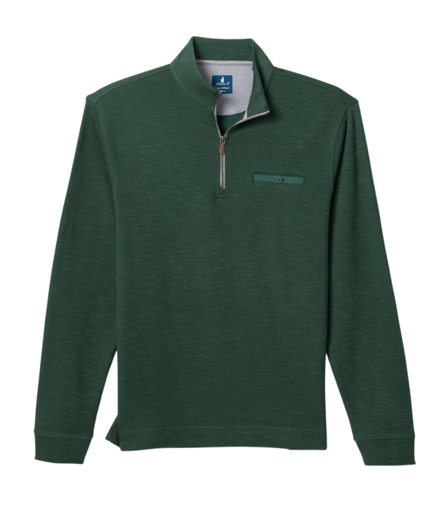 Johnnie-O Johnnie-O Flame Stitch Zip Pullover - Evergreen