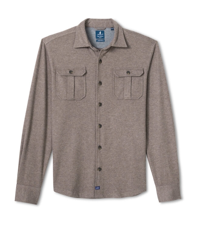Johnnie-O Johnnie-O Sequoia Solid Twill Shirt - Havana