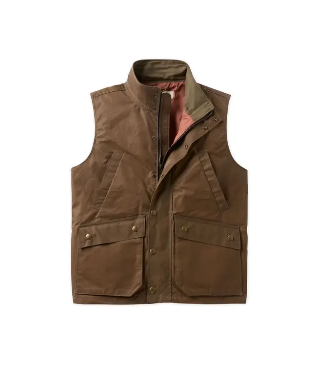 Tom Beckbe Tom Beckbe Waxed Canvas Kinsman Vest - Tobacco