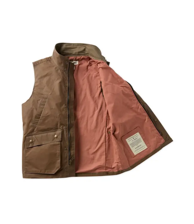 Tom Beckbe Tom Beckbe Waxed Canvas Kinsman Vest - Tobacco
