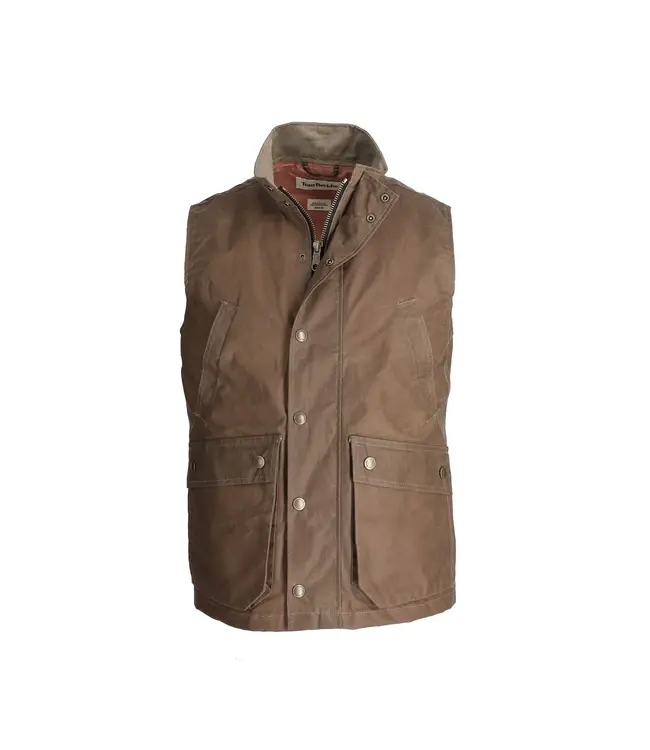 Tom Beckbe Tom Beckbe Waxed Canvas Kinsman Vest - Tobacco