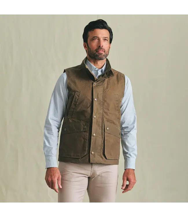 Tom Beckbe Tom Beckbe Waxed Canvas Kinsman Vest - Tobacco