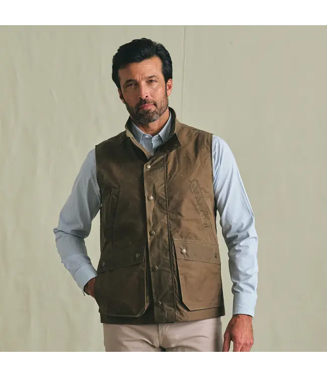 Tom Beckbe Tom Beckbe Waxed Canvas Kinsman Vest - Tobacco