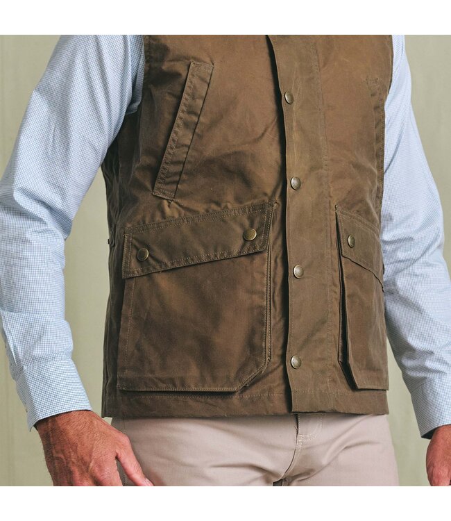 Tom Beckbe Tom Beckbe Waxed Canvas Kinsman Vest - Tobacco