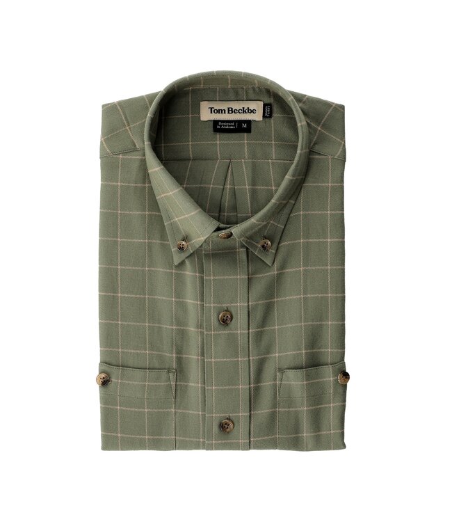 Tom Beckbe Tom Beckbe Dixon Brushed Cotton Twill Shirt - Loblolly