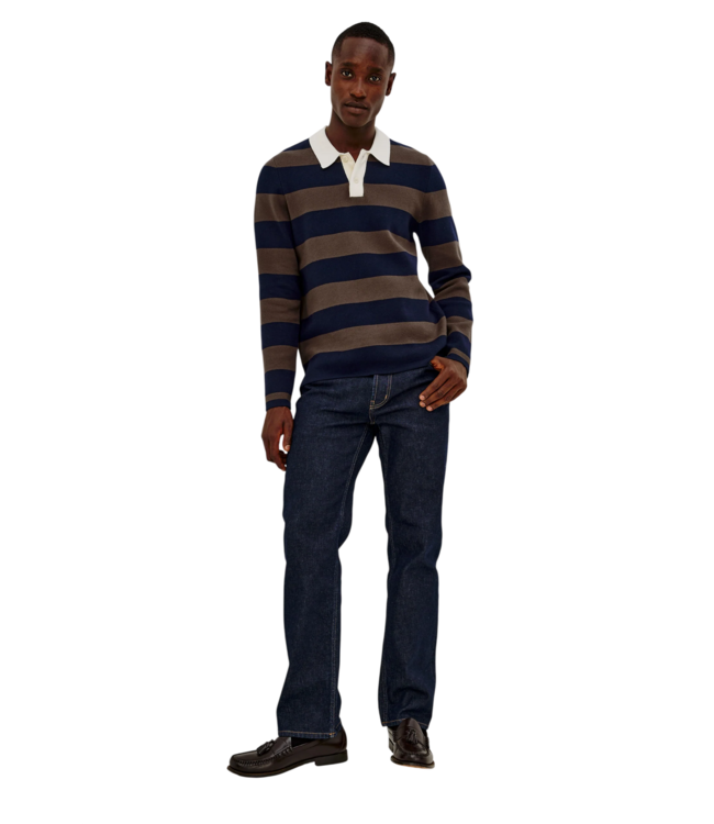 Rails Rails Luther Sweater - Navy Carob Stripe (Trunk Show Exclusive)