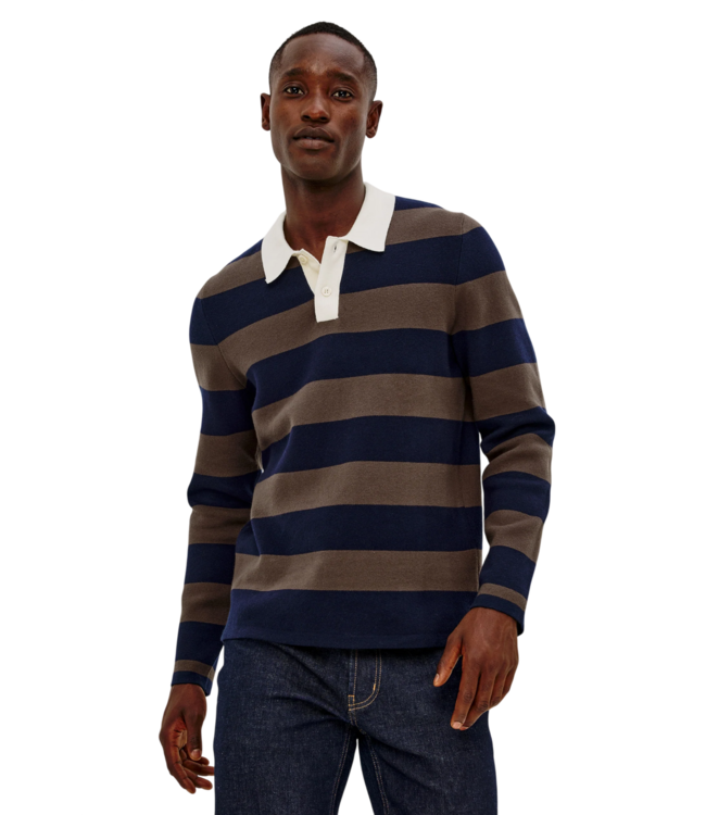 Rails Rails Luther Sweater - Navy Carob Stripe (Trunk Show Exclusive)