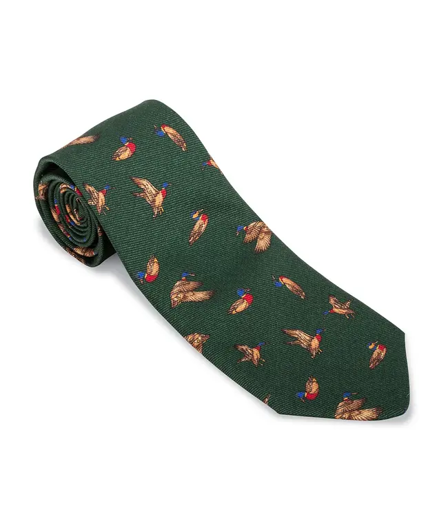 R. Hanauer Green Bridgewater Ducks Necktie