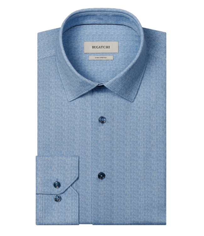 Bugatchi Men's OoohCotton James Shirt - Air Blue