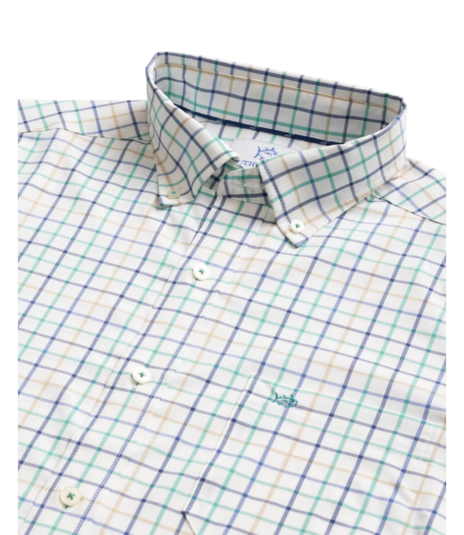 Tradewind Tattersall Coastal Breeze Sport Shirt - Persian Green