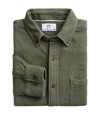 Southern Tide Waffle Weave Heather Sport Shirt Southern Tide Waffle Weave Heather Sport Shirt