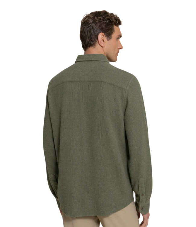 Waffle Weave Heather Sport Shirt - Cedar Green