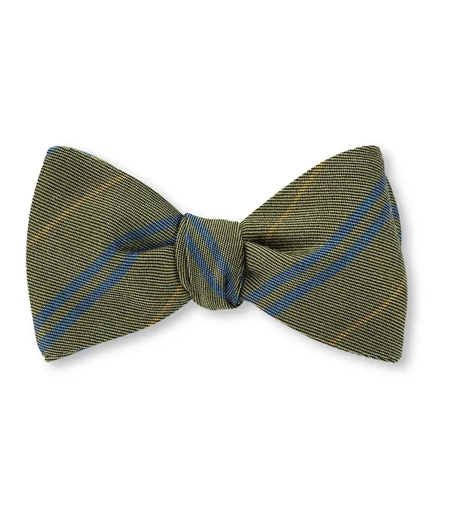 Pea Green Ashley Stripes Stripes Bow Tie