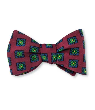 R. Hanauer Burgundy Amanda Medallions Bow Tie