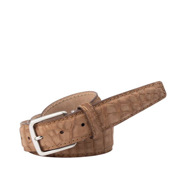 L.E.N. Buffed American Alligator Belt