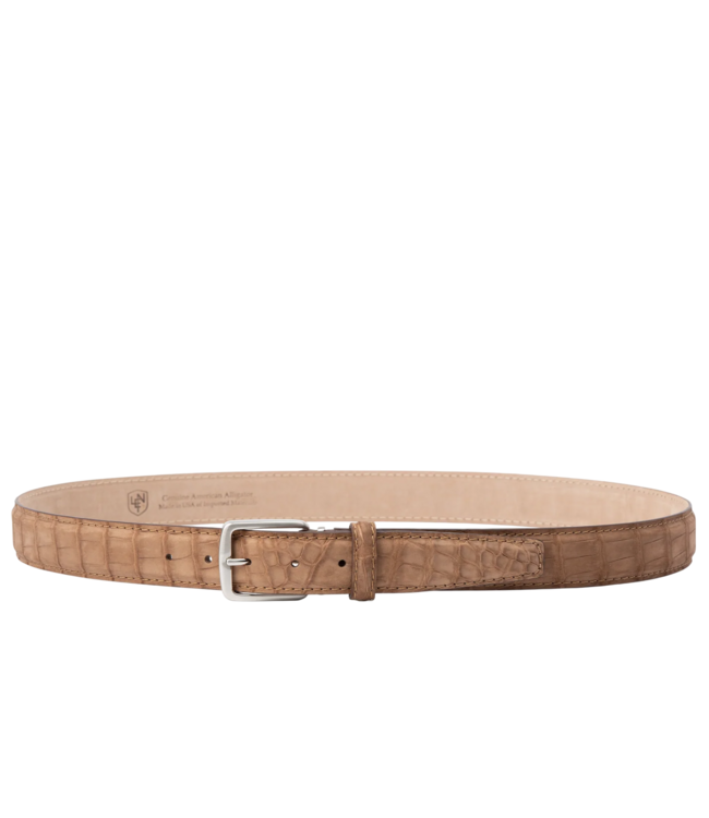 L.E.N. Buffed American Alligator Belt