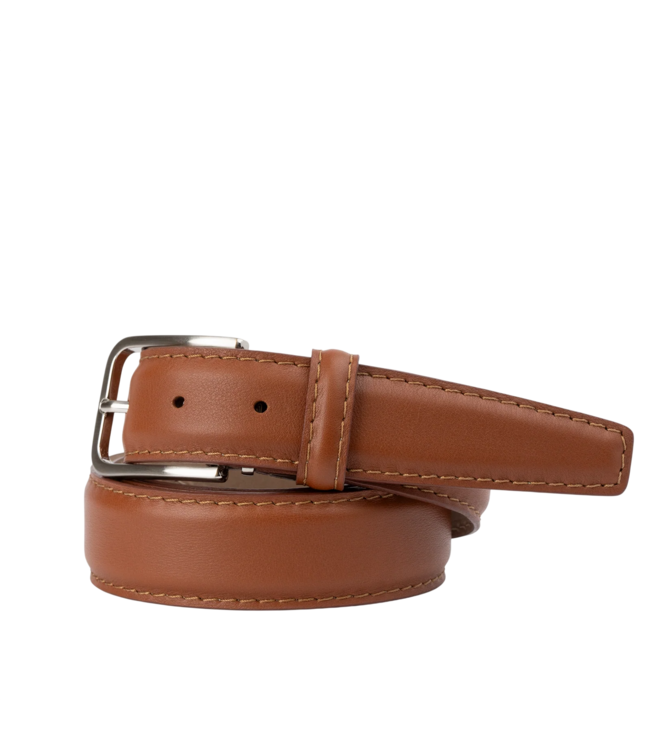 L.E.N. Silken French Calf Belt - Tobacco 35mm