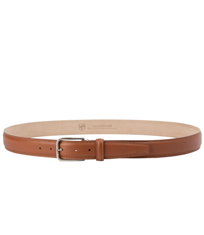 L.E.N. Silken French Calf Belt - Tobacco 35mm