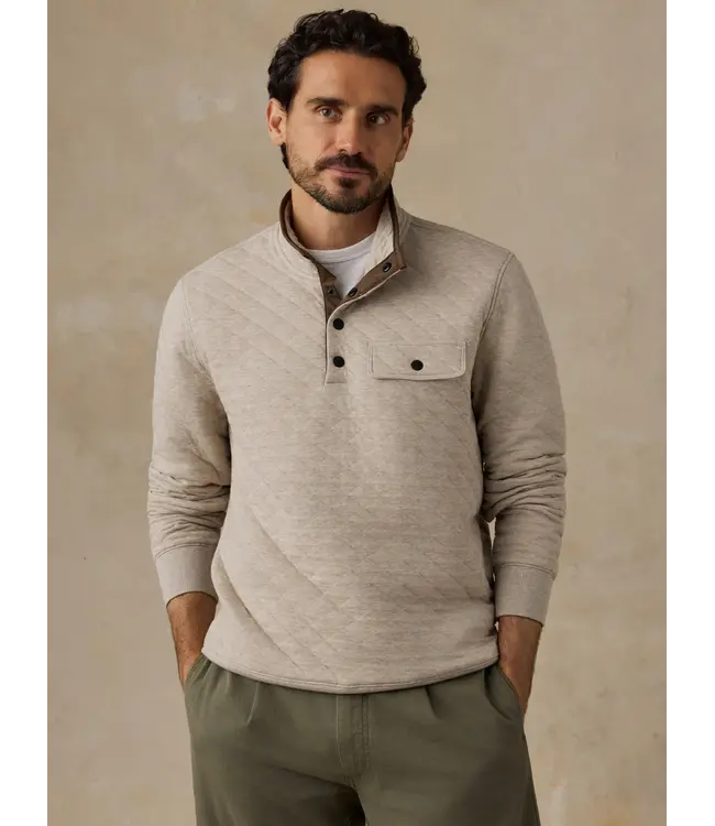 Epic Quilted Fleece Pullover - Oatmeal Melange
