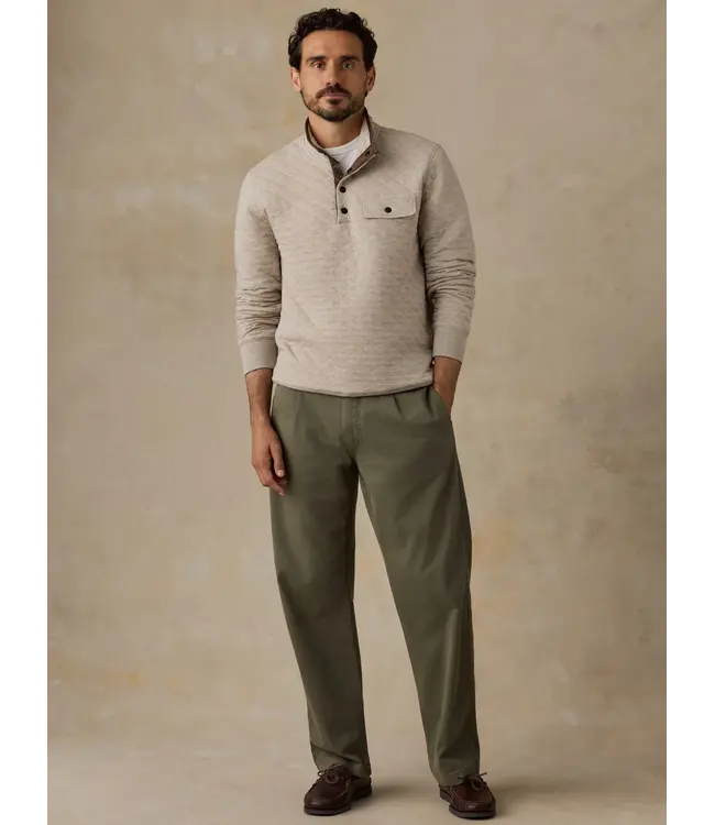 Epic Quilted Fleece Pullover - Oatmeal Melange