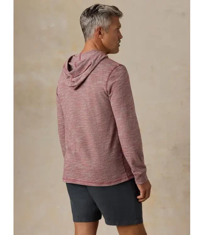 Sunwashed Organic Slub Hoodie - Sunset Red Feeder