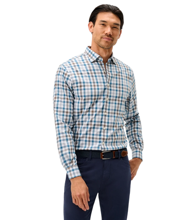 Johnnie-O Cay Exploded Gingham Shirt - White