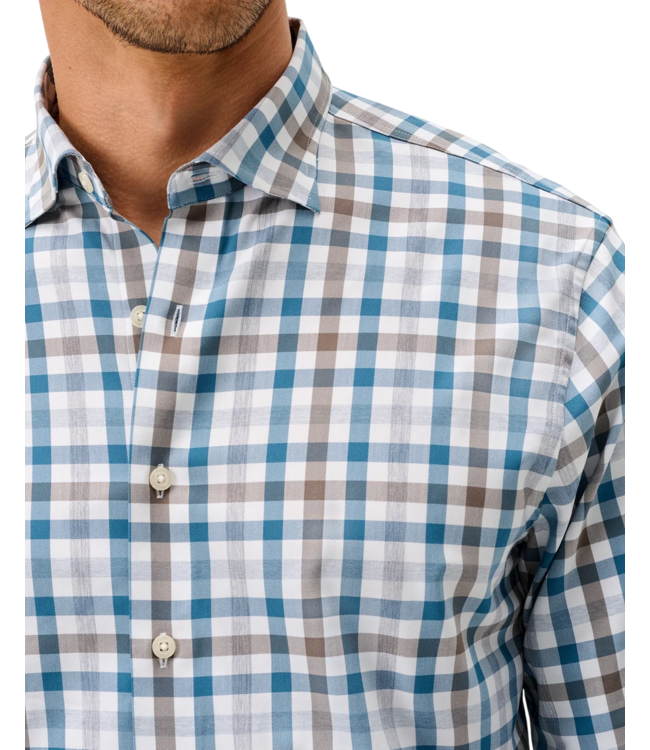 Johnnie-O Cay Exploded Gingham Shirt - White