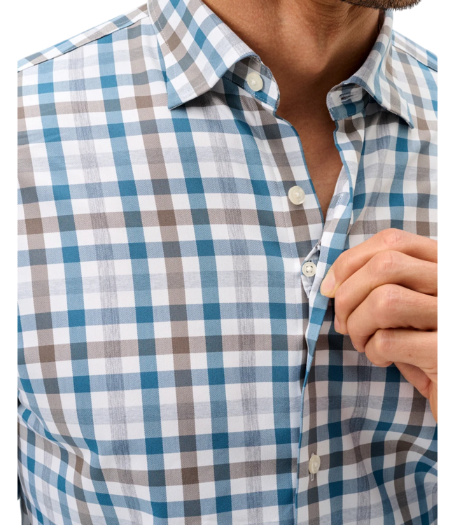 Johnnie-O Cay Exploded Gingham Shirt - White