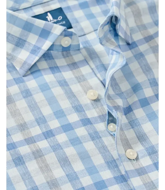 Johnnie-O Cay Exploded Gingham Shirt - Maliblu