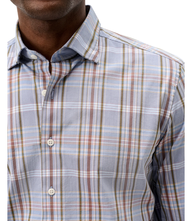Johnnie-O Men's Potomac Plaid Shirt - Bluestone