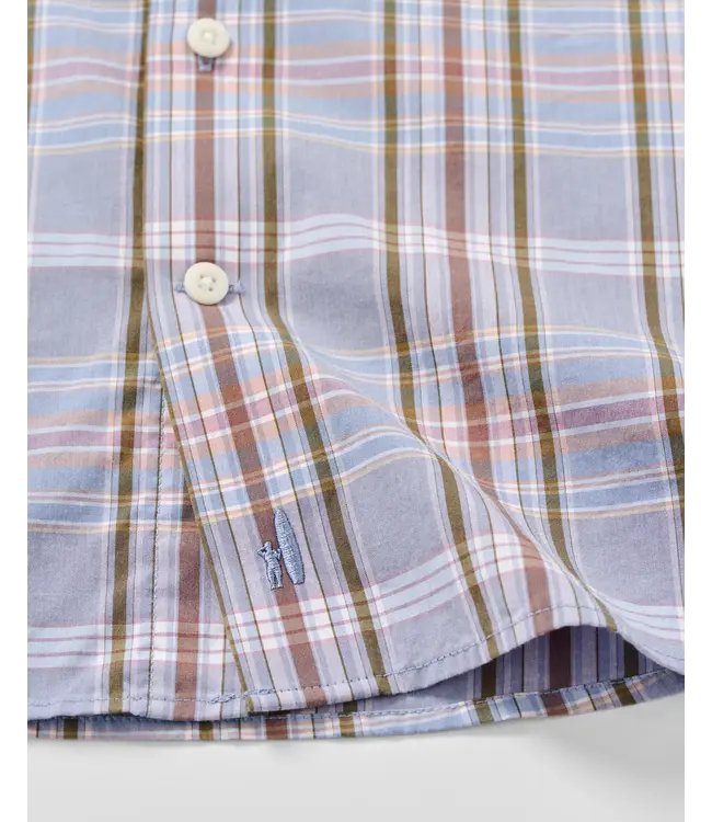 Johnnie-O Men's Potomac Plaid Shirt - Bluestone