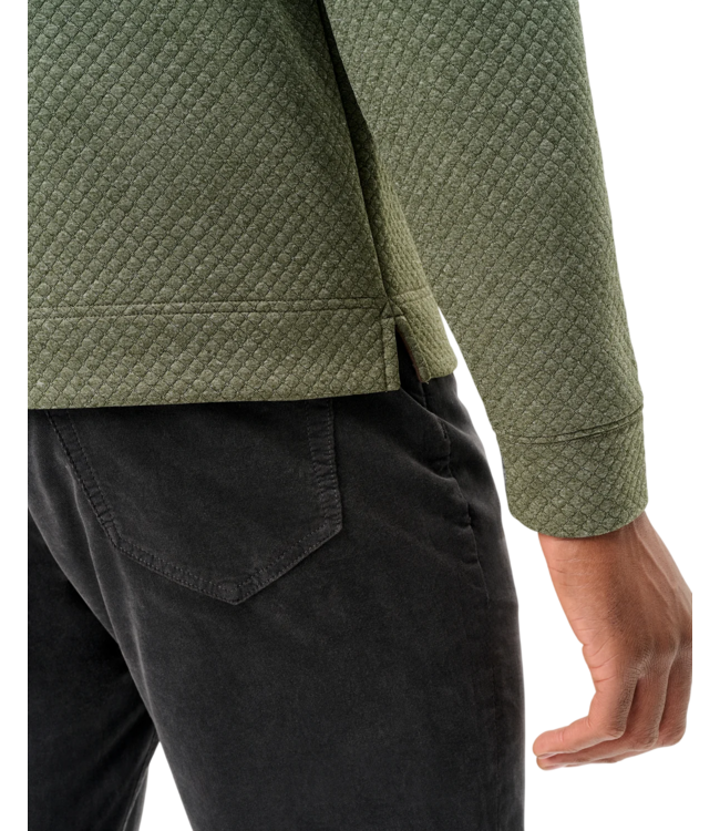 Johnnie-O Rockwells Diamond-Quilted Henley Pullover - Forest