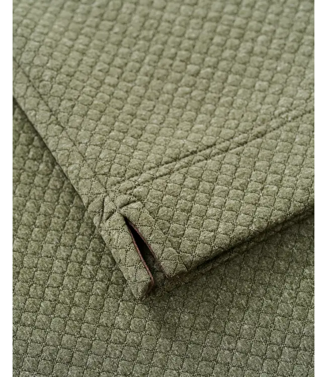 Johnnie-O Rockwells Diamond-Quilted Henley Pullover - Forest