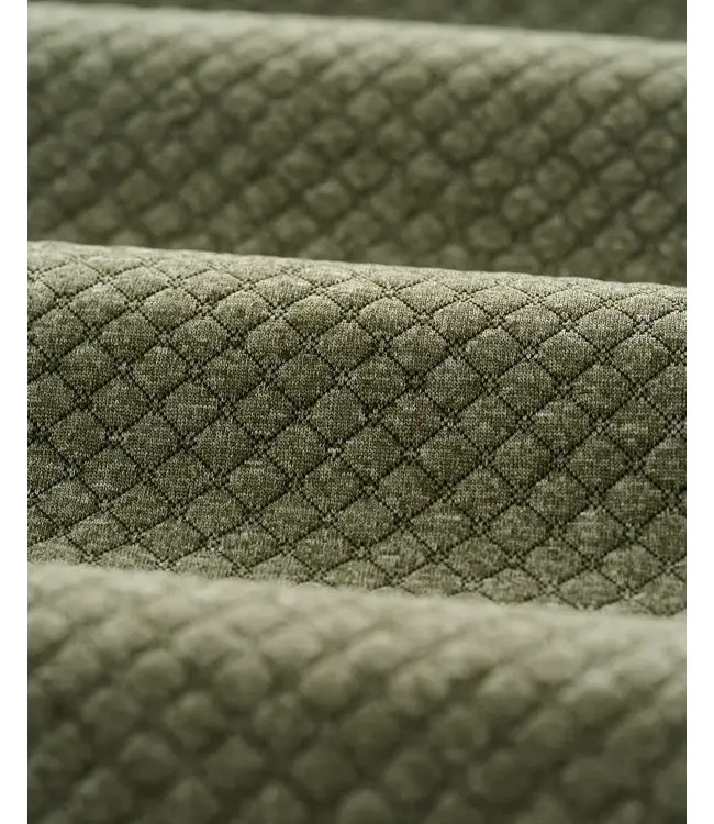 Johnnie-O Rockwells Diamond-Quilted Henley Pullover - Forest