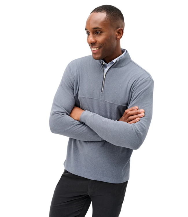 Johnnie-O Mikey Fleece 1/4 Zip Pullover - Deep Navy